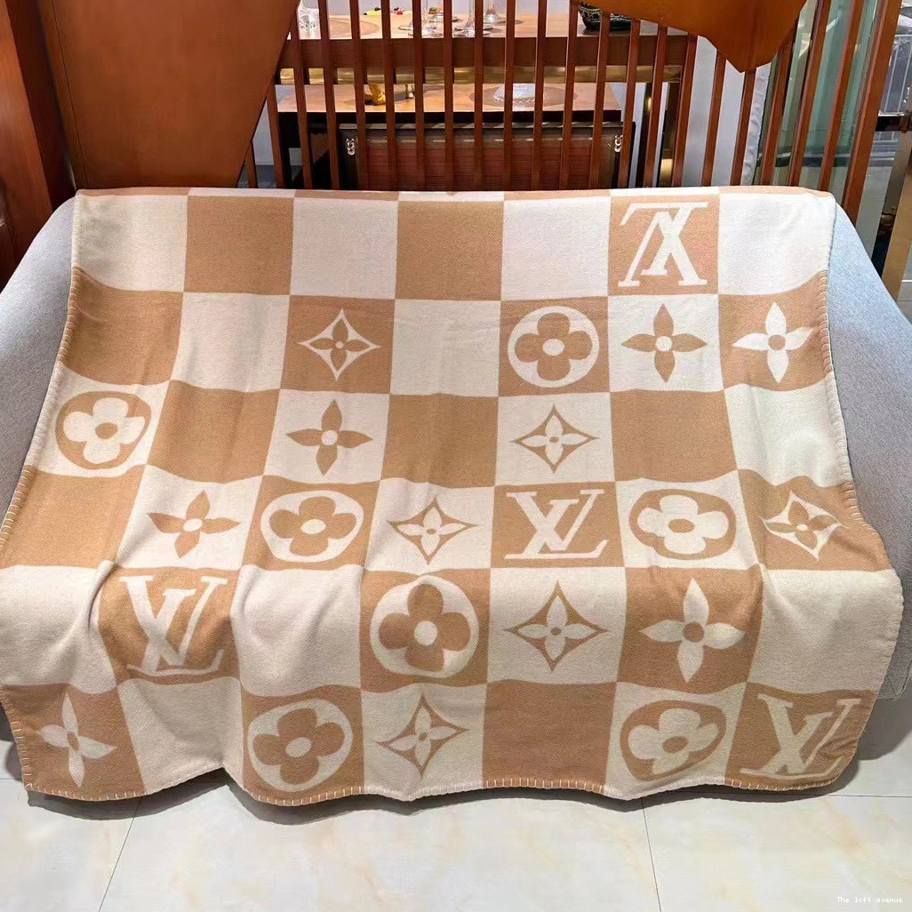 BROWN CUSTOM BLANKET THROW CHECKERED 0812